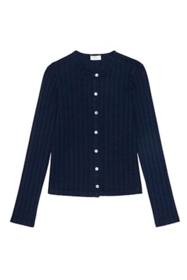Donni. The Varied Rib Cardigan - Navy