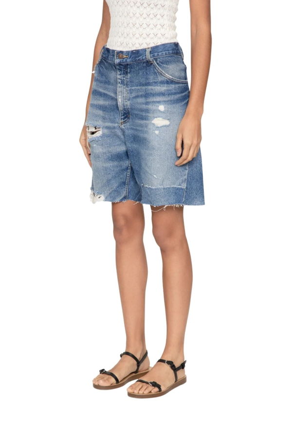 Sea NY Milene Denim Knee Shorts - Blue