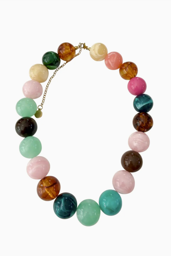 Gemelli Dora Chunky Beaded Necklace - Pink Mix