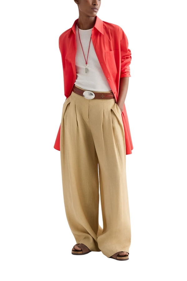 TWP Big Joe Shirt Dress - Tomato