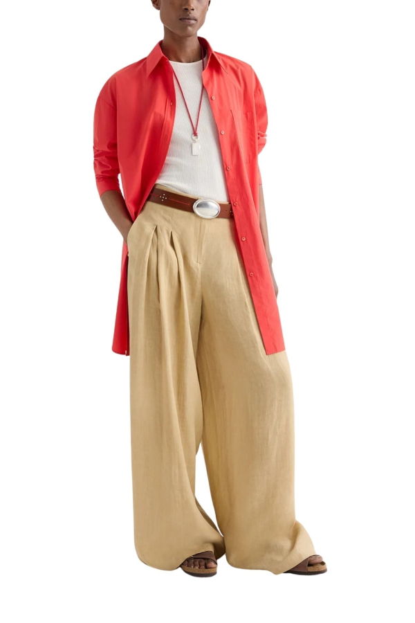 TWP Big Joe Shirt Dress - Tomato