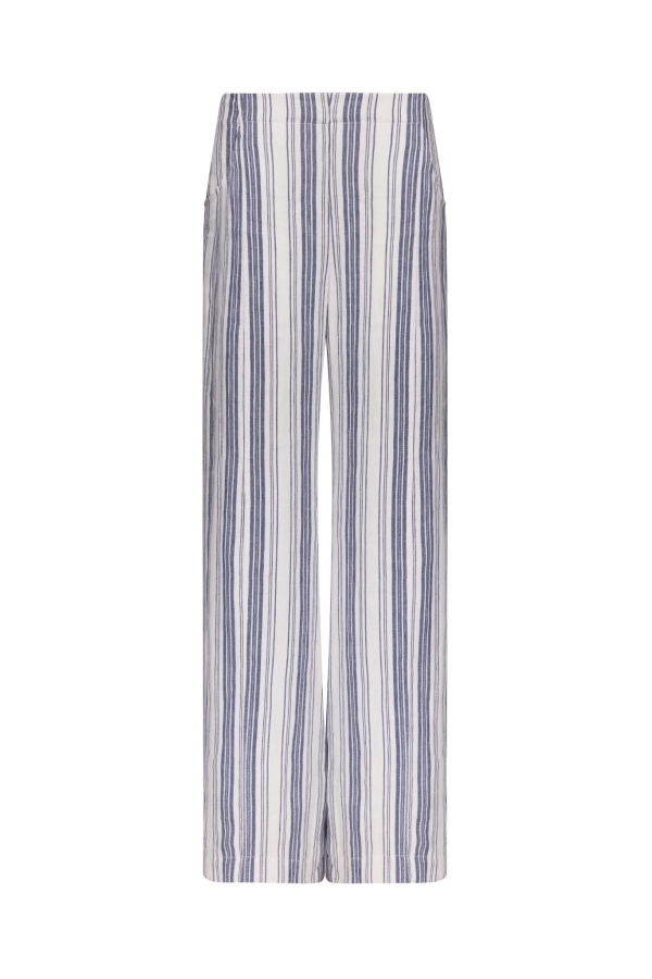 TWP Demie Trouser - Ivory/Navy