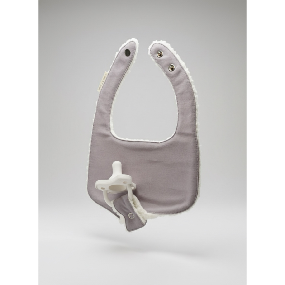 KIDS Piper&Cloth Soothe & Snap Pacifier Bib - Lavender Drift - Image 9 of 15
