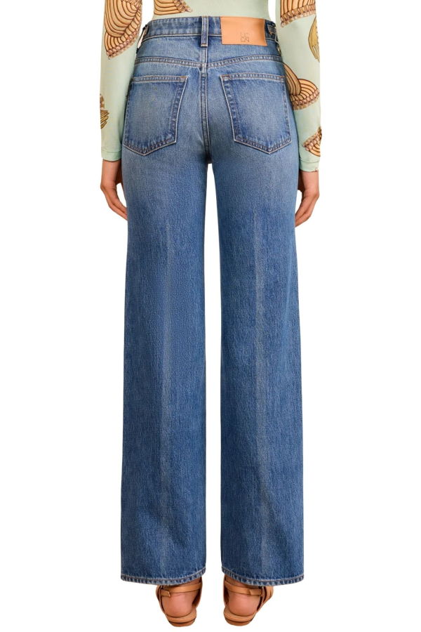 Ulla Johnson The Agatha Straight Leg Pintuck Jean - Danube
