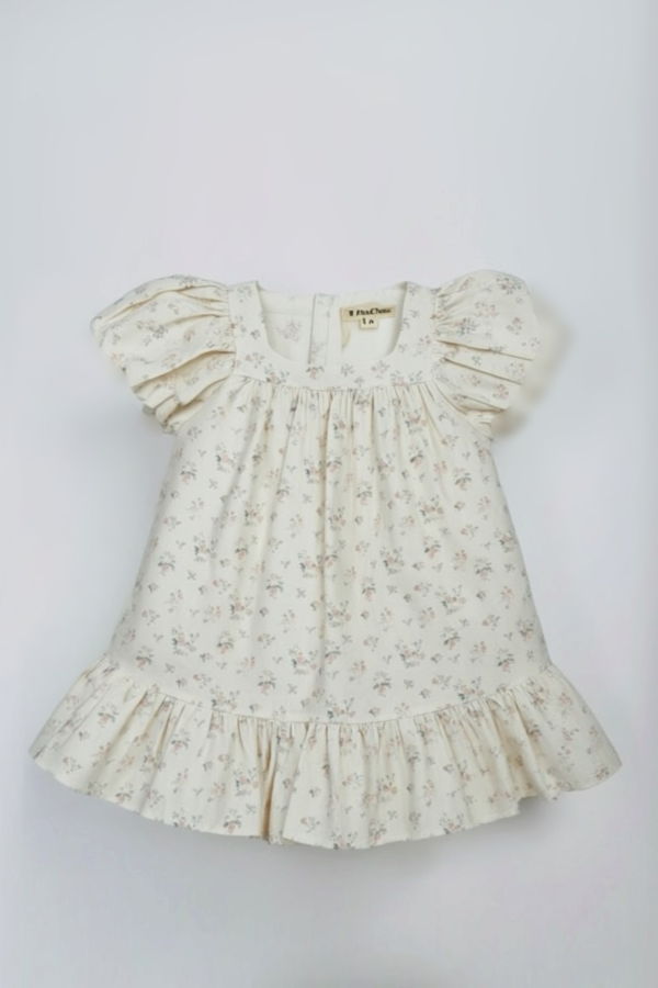 Kids Piper&Cloth Ruffle Hem Weekend Dress - Cottage Floral