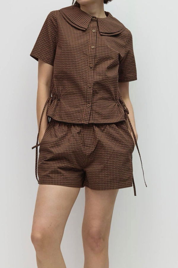 Azalea Gracie Gingham Top