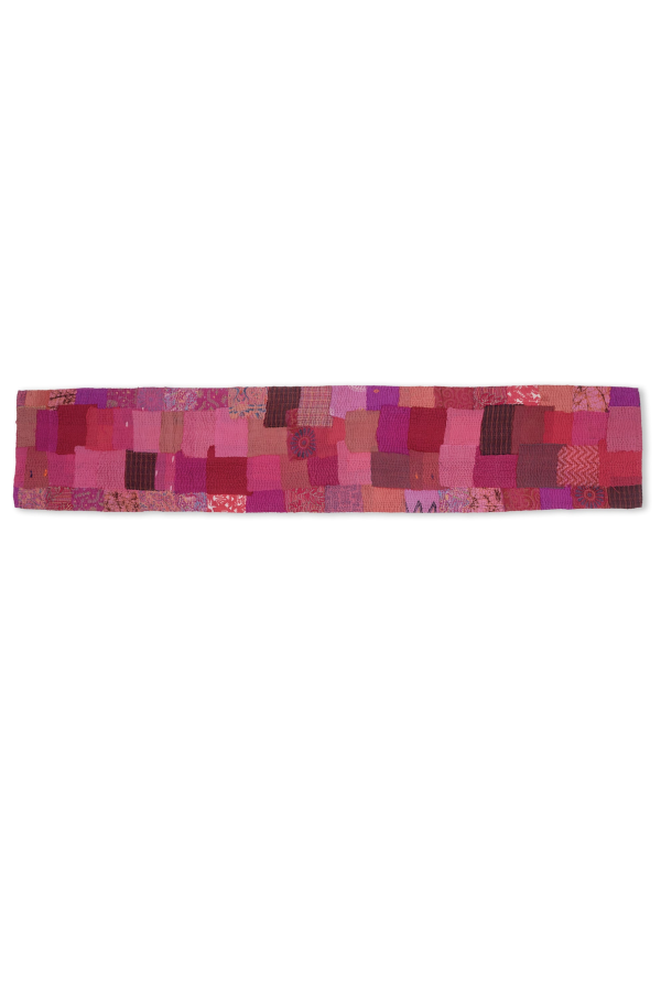 Maison Mieko Printed Fray Patch Kantha Runner