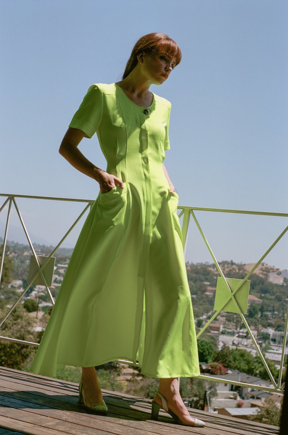 slim fit dress slacks Maryam Nassir Zadeh Iridescent Pearl Sandals