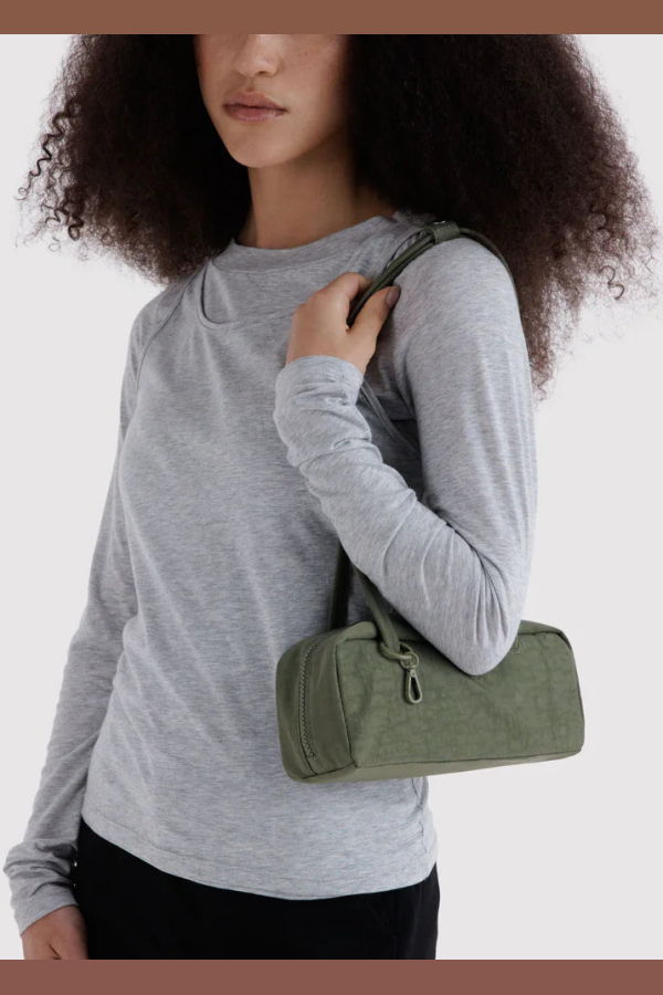 BAGGU Small Nylon Bowler Bag