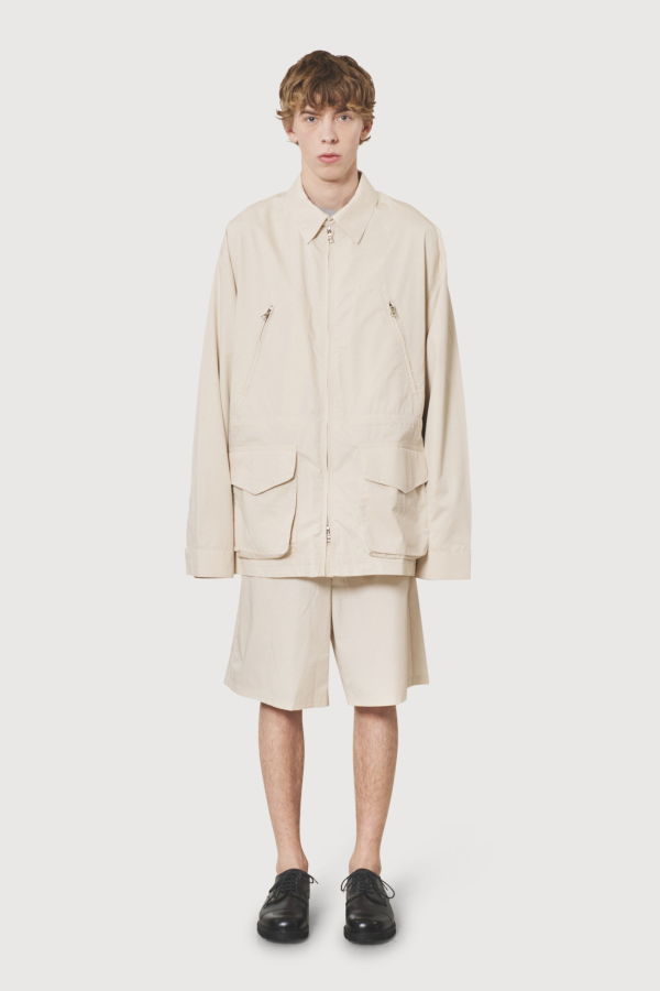 Rier Double Cotton Field Jacket - Ivory Suit