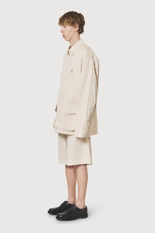 Rier Double Cotton Field Jacket - Ivory Suit