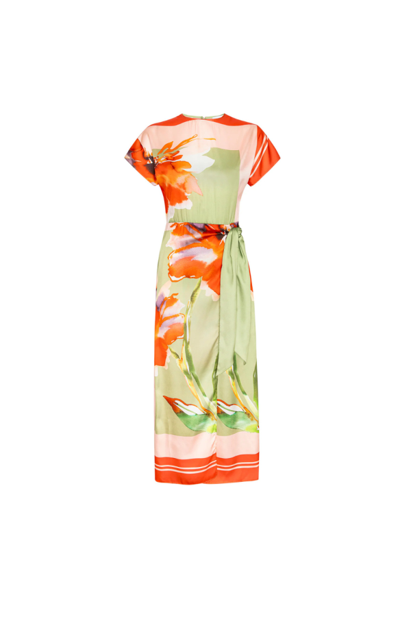 Misa Los Angeles Devorah Dress - Scarf Flora Satin