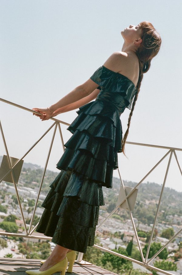 Super Yaya Cake Dress - Black Bazin