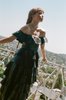 Super Yaya Cake Dress - Black Bazin - Thumbnail 2