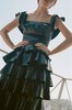 Super Yaya Cake Dress - Black Bazin - Thumbnail 5