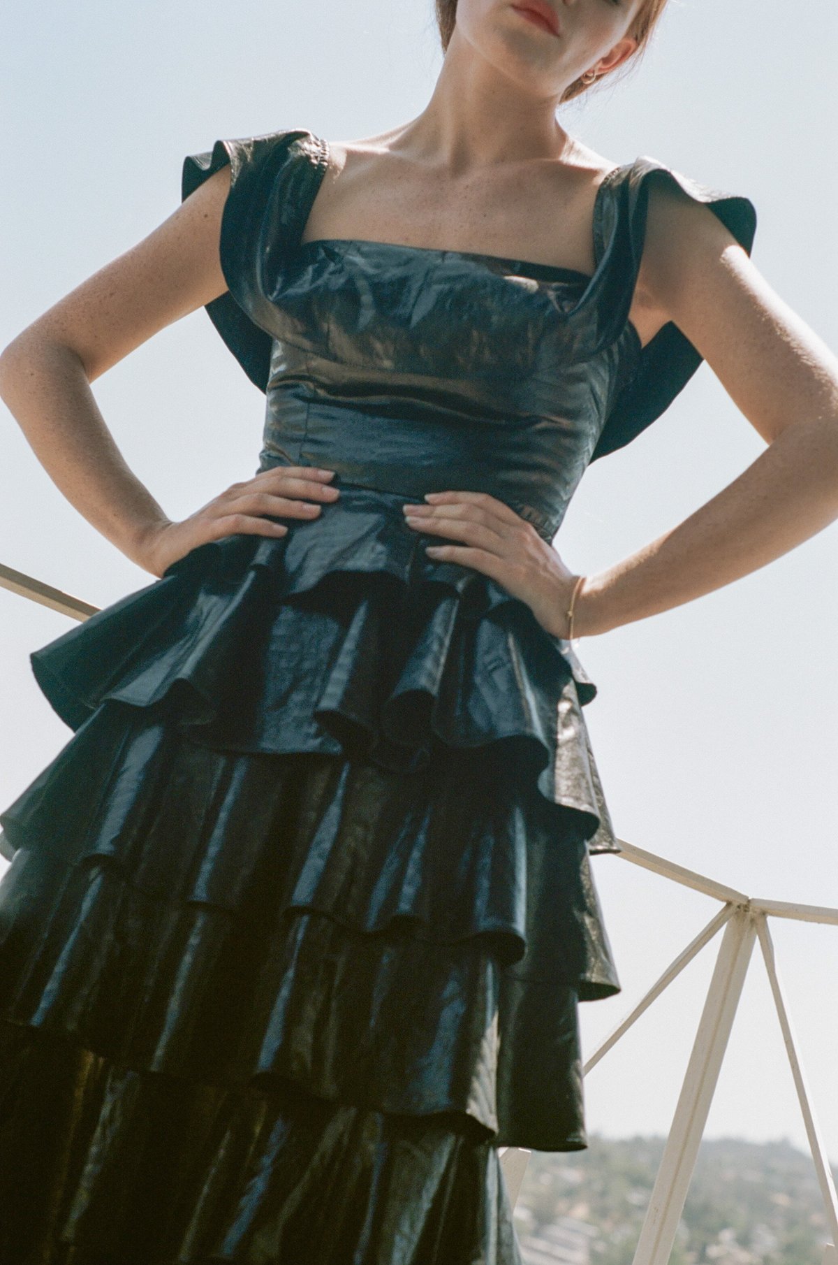 Super Yaya Cake Dress - Black Bazin - Image 5 of 8