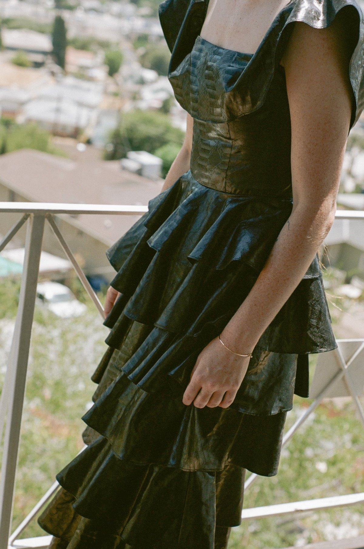 Super Yaya Cake Dress - Black Bazin - Image 8 of 8