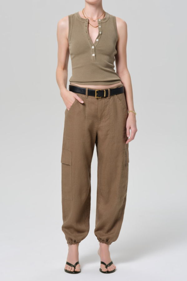 COH Ciela Linen Balloon Utility Pant - Reservoir