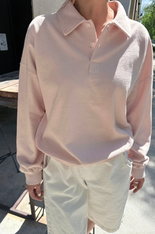 Le Bon Shoppe Polo Sweatshirt - Baby Pink