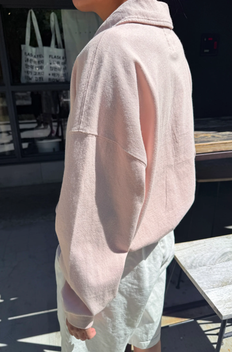 Le Bon Shoppe Polo Sweatshirt - Baby Pink