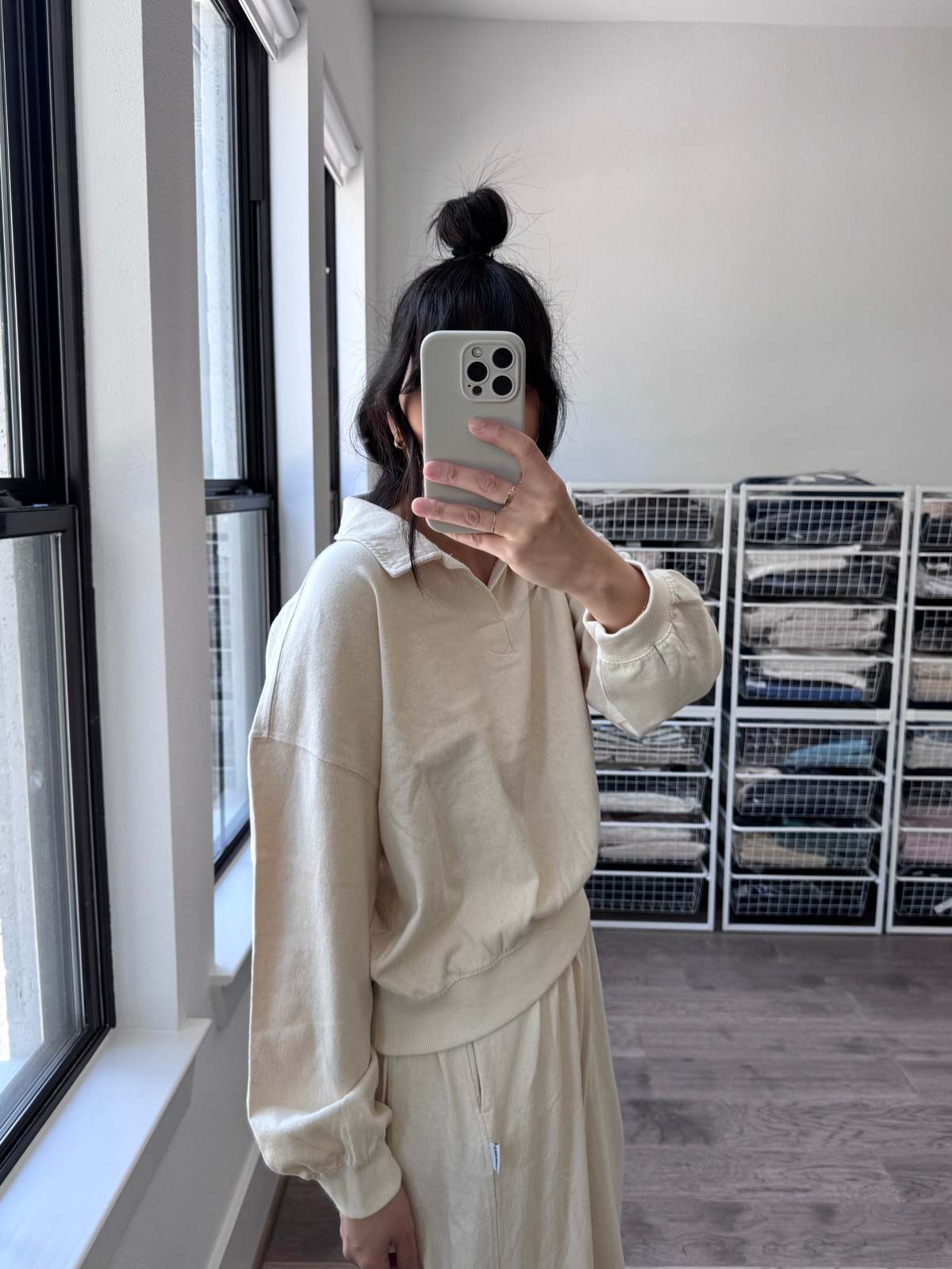Le Bon Shoppe Polo Sweatshirt - Baby Pink - Image 6 of 10
