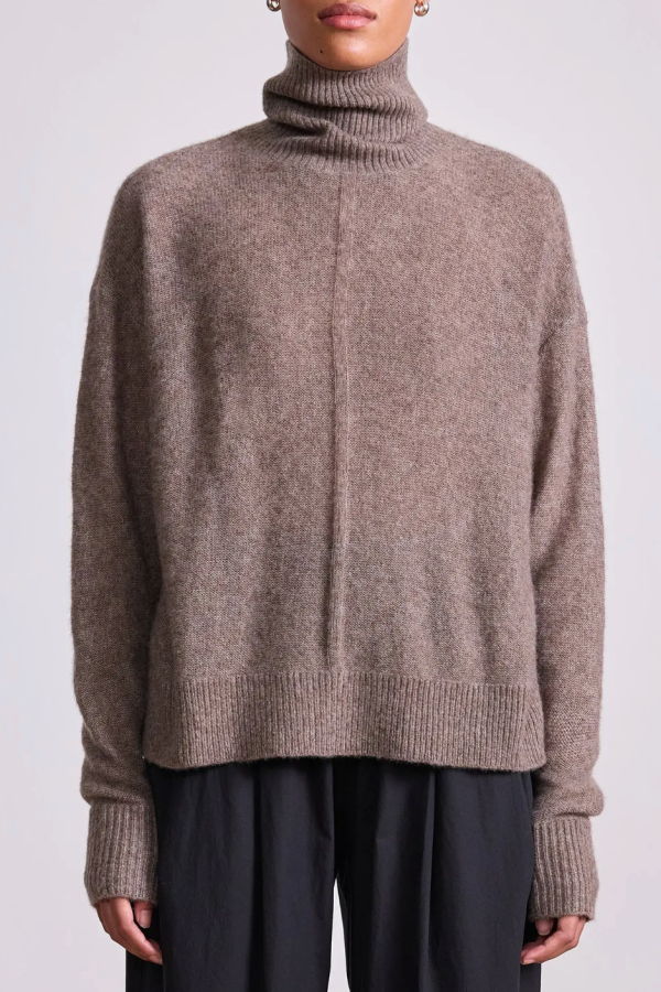 Apiece Apart Softest Tissue Weight Turtleneck - Hazelnut
