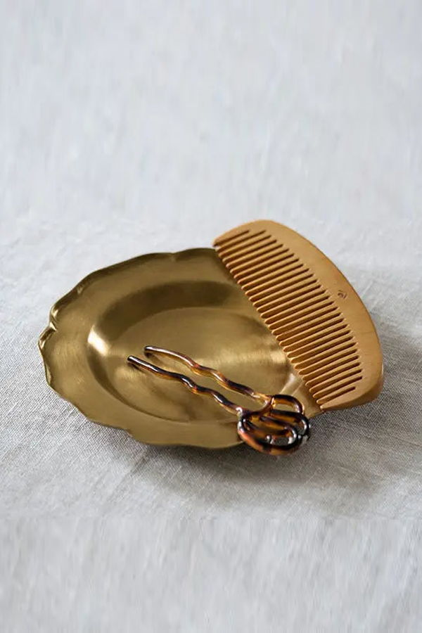 Fog Linen Work Brass Decorative Plate Small