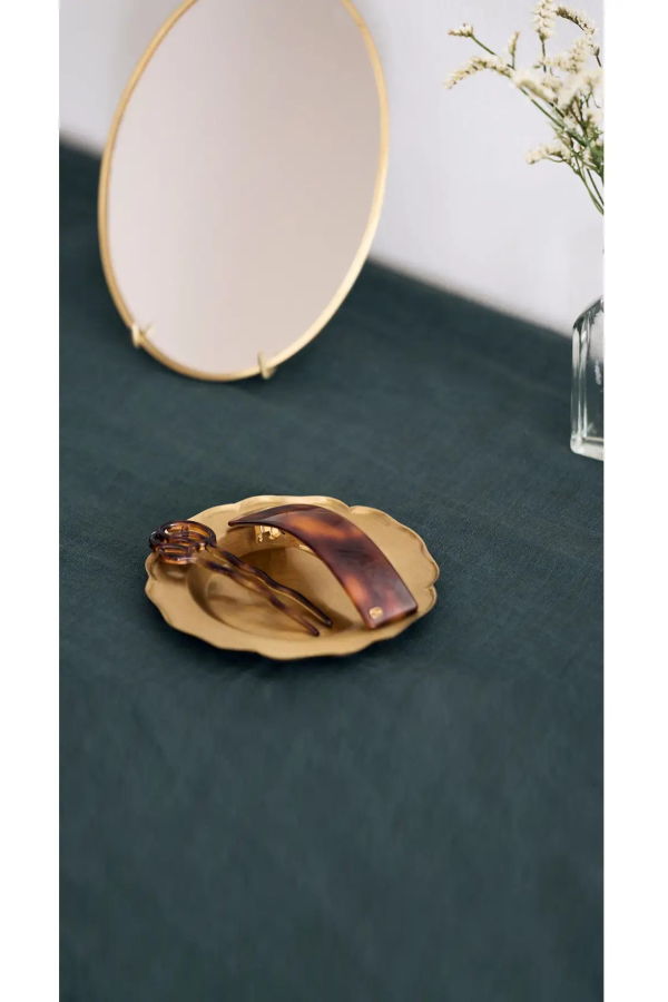 Fog Linen Work Brass Decorative Plate Small