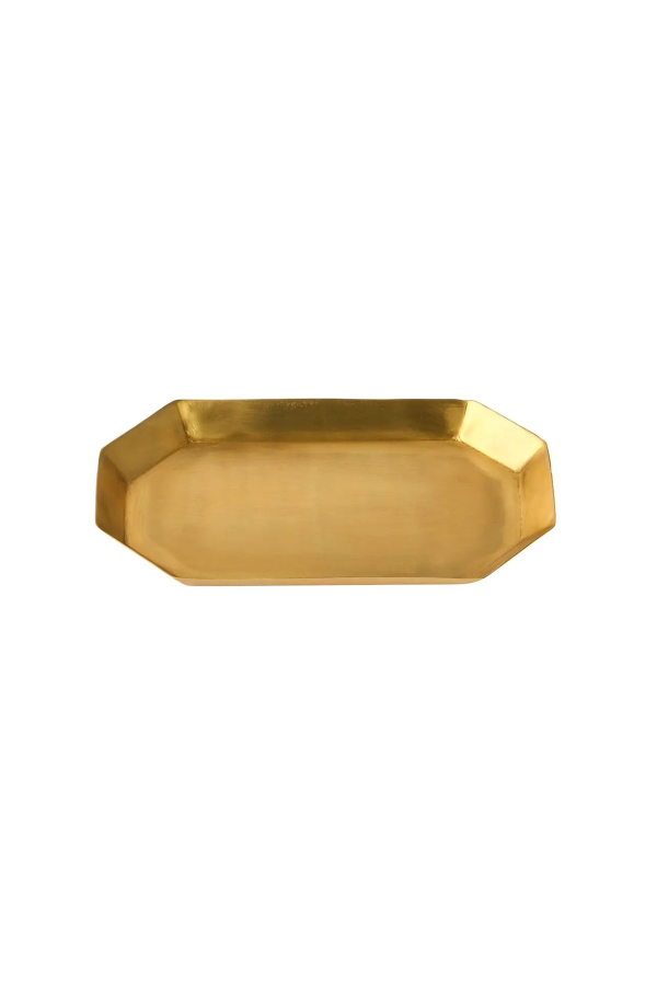 Fog Linen Work Brass Long Octagon Dish Medium