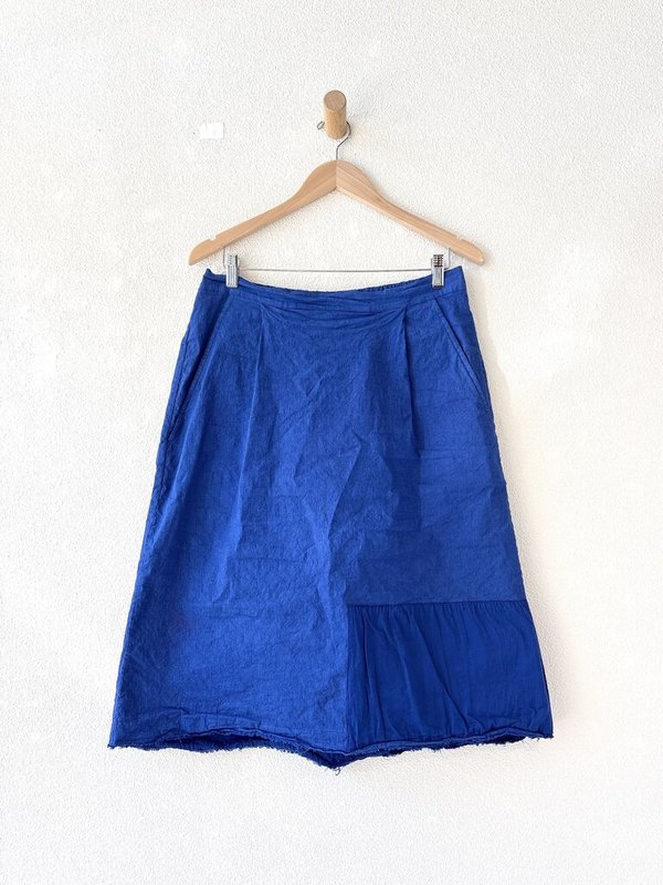 Aequamente Linen Skirt - Cobalt