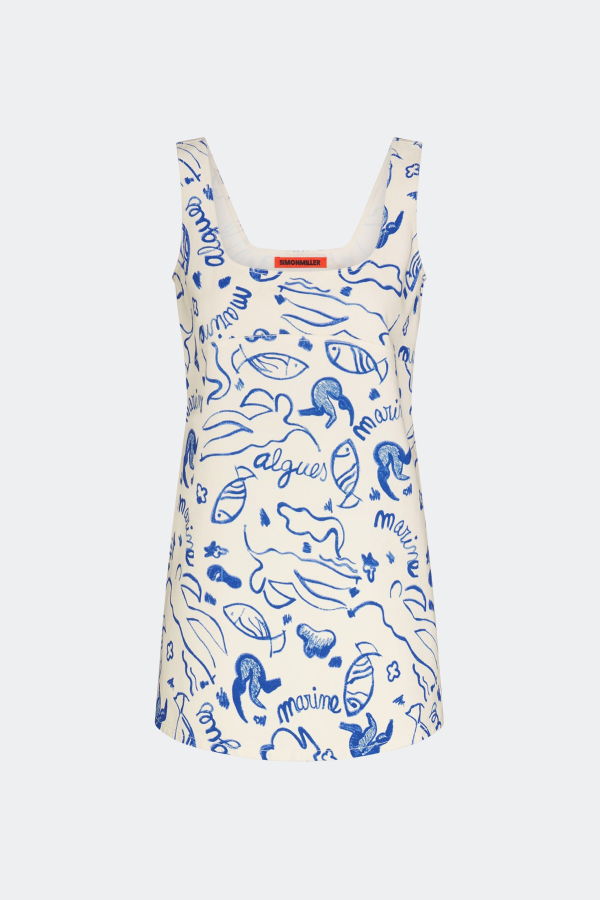 Simon Miller Sahara Printed Denim Dress - Marine Print