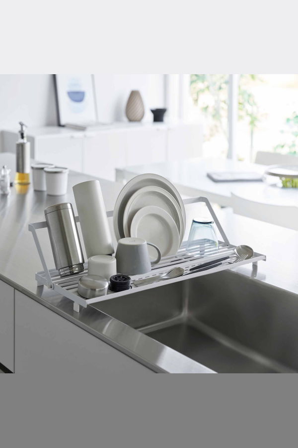 Yamazaki Home Slim Over-the-Sink Dish Drying Rack - Steel