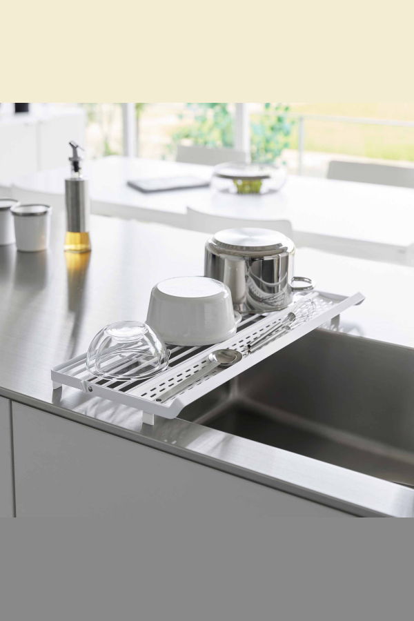 Yamazaki Home Slim Over-the-Sink Dish Drying Rack - Steel