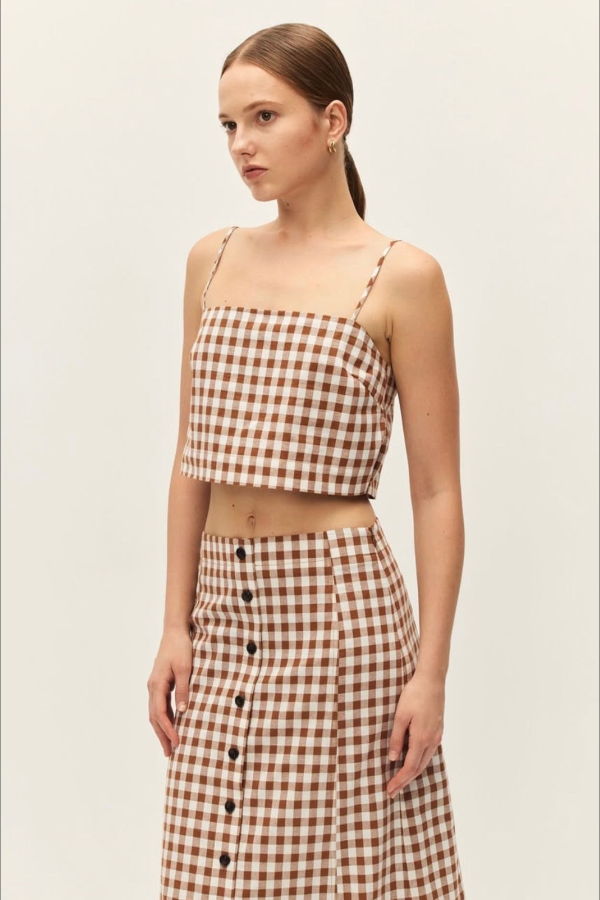 elodie Bianca Top - Chestnut