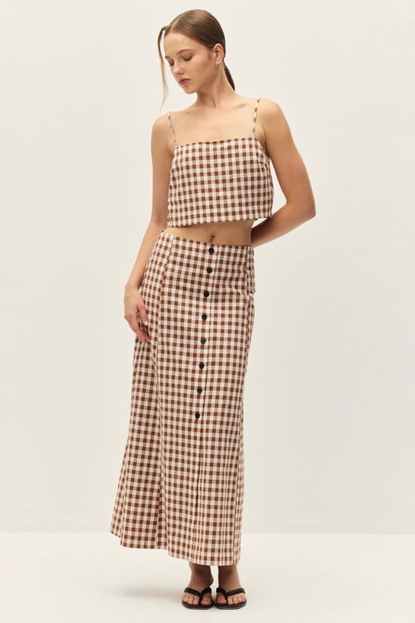 elodie Bianca Top - Chestnut