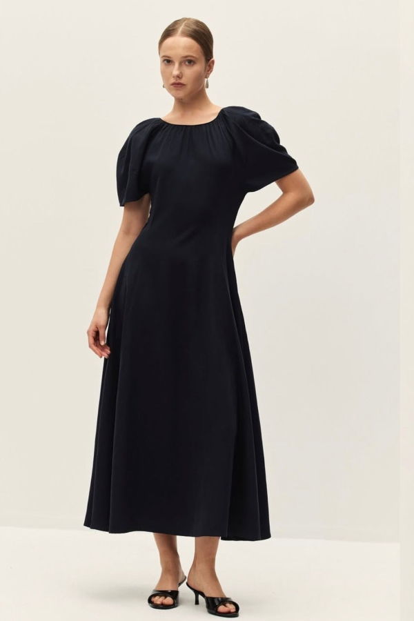 Elodie Tyra Dress - Navy