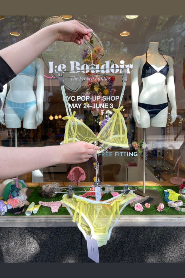 Miss Crofton I'm Yours Mesh Bralette - Lemon