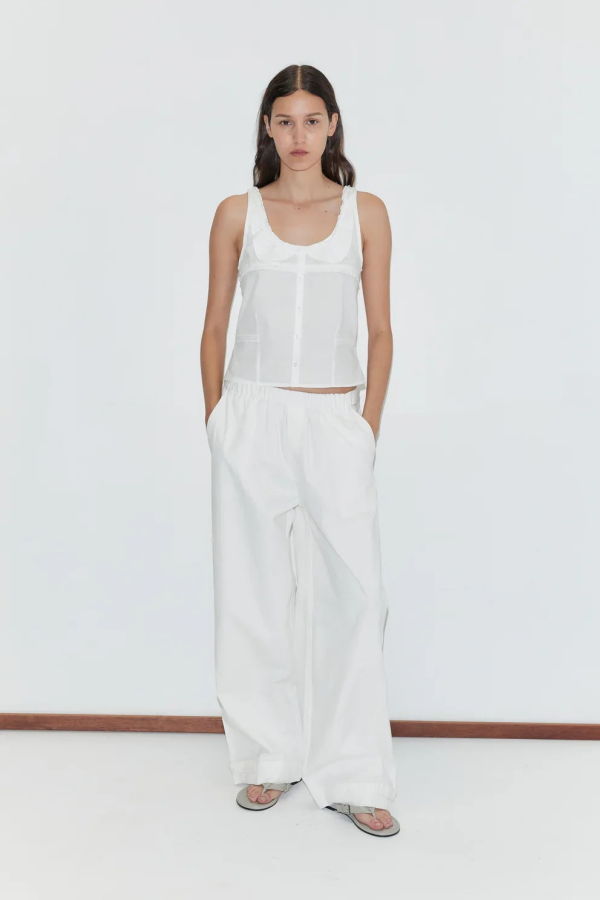 Deiji Studios Snap Tab Pants - White