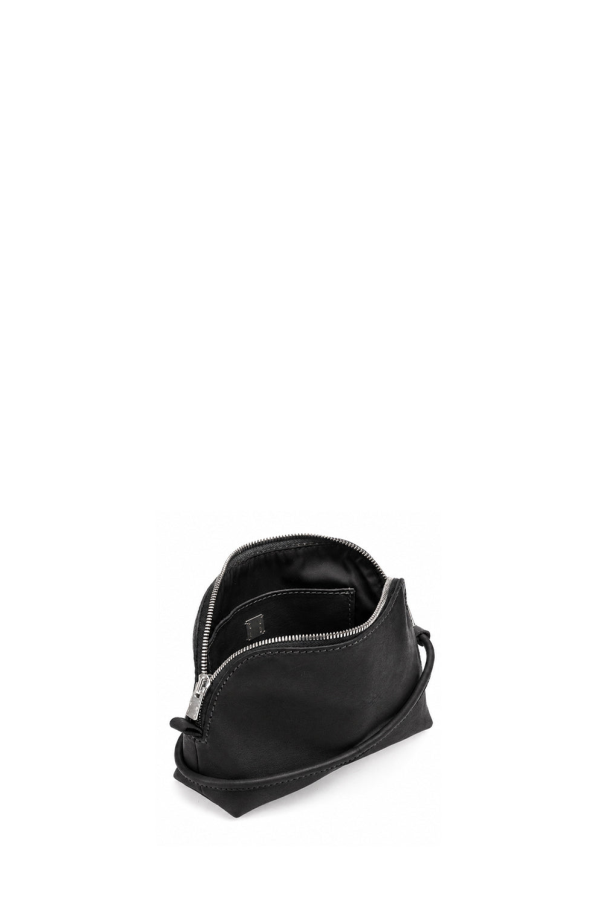 Guidi Horse Leather BTC06 Nylon Lining Small Beauty Case - Black
