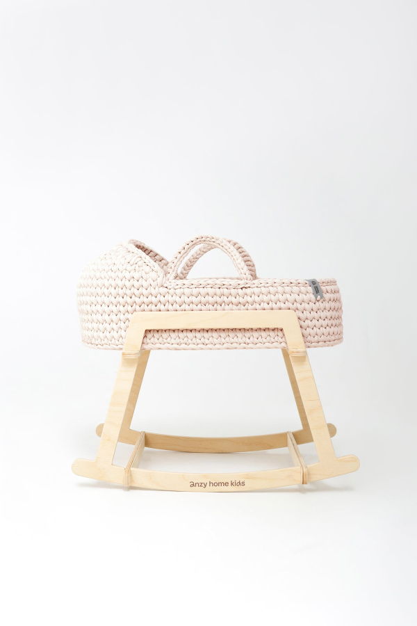KIDS Anzy Home Doll Moses Basket with Rocking Stand