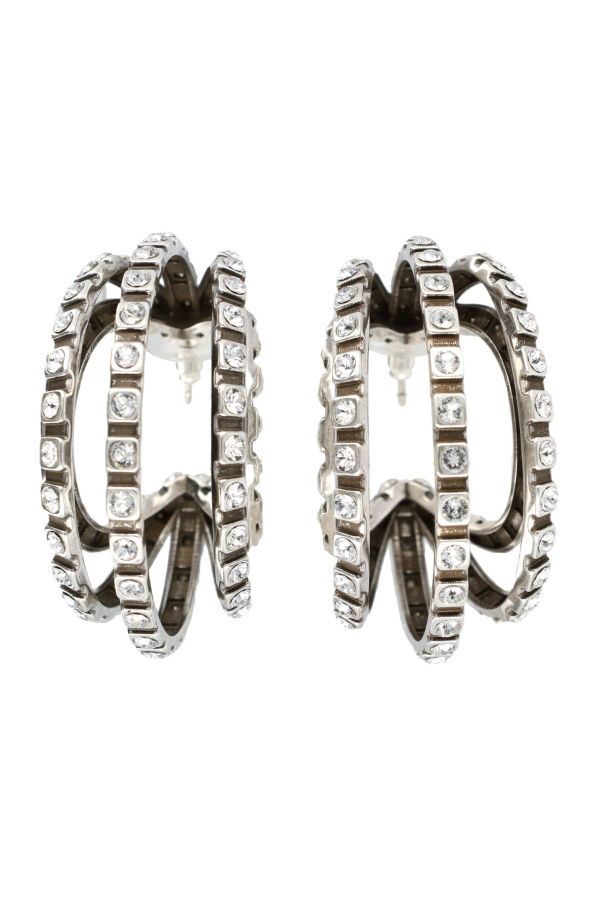 Isabel Marant Large Hoops Earrings - Transparent/Silver