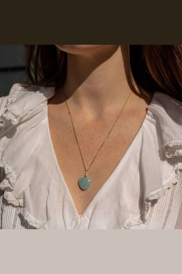 Thatch Gemma Amazonite Charm - Gold