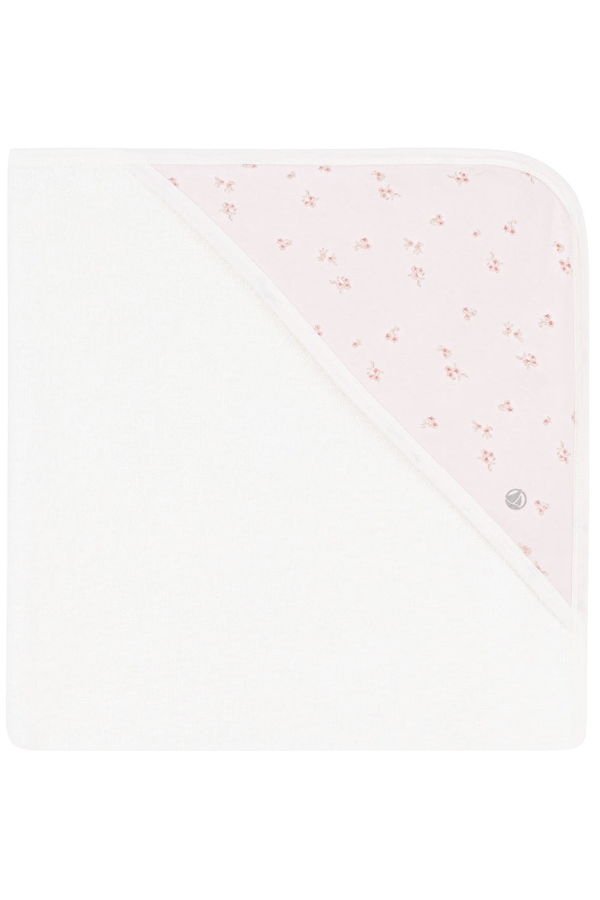 KIDS Petit Bateau Baby Bath Square Towel - White