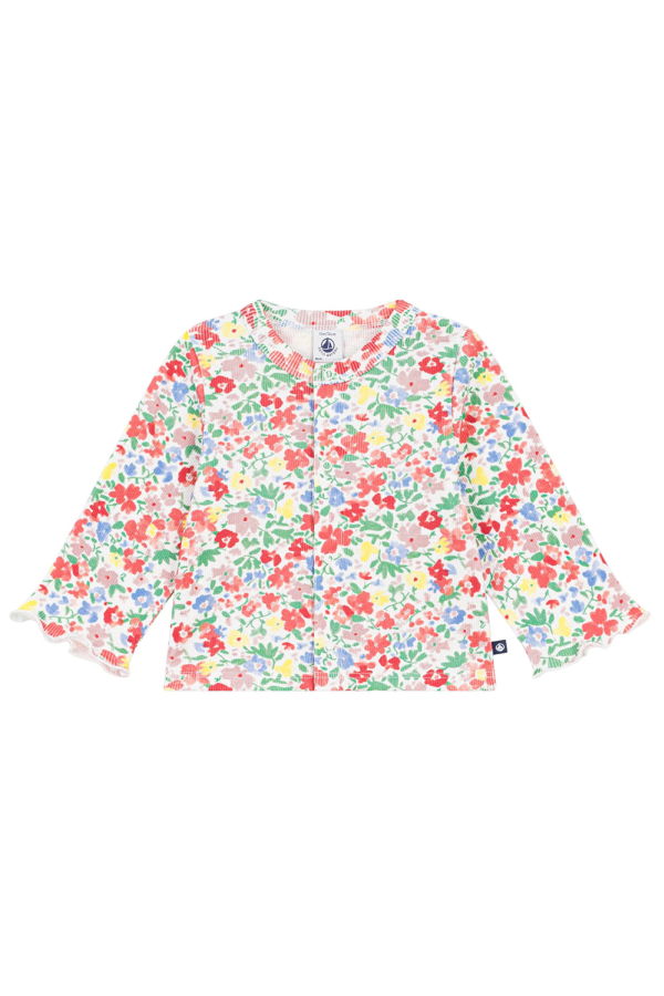 KIDS Petit Bateau Baby Floral Print Cardigan - Multicolour