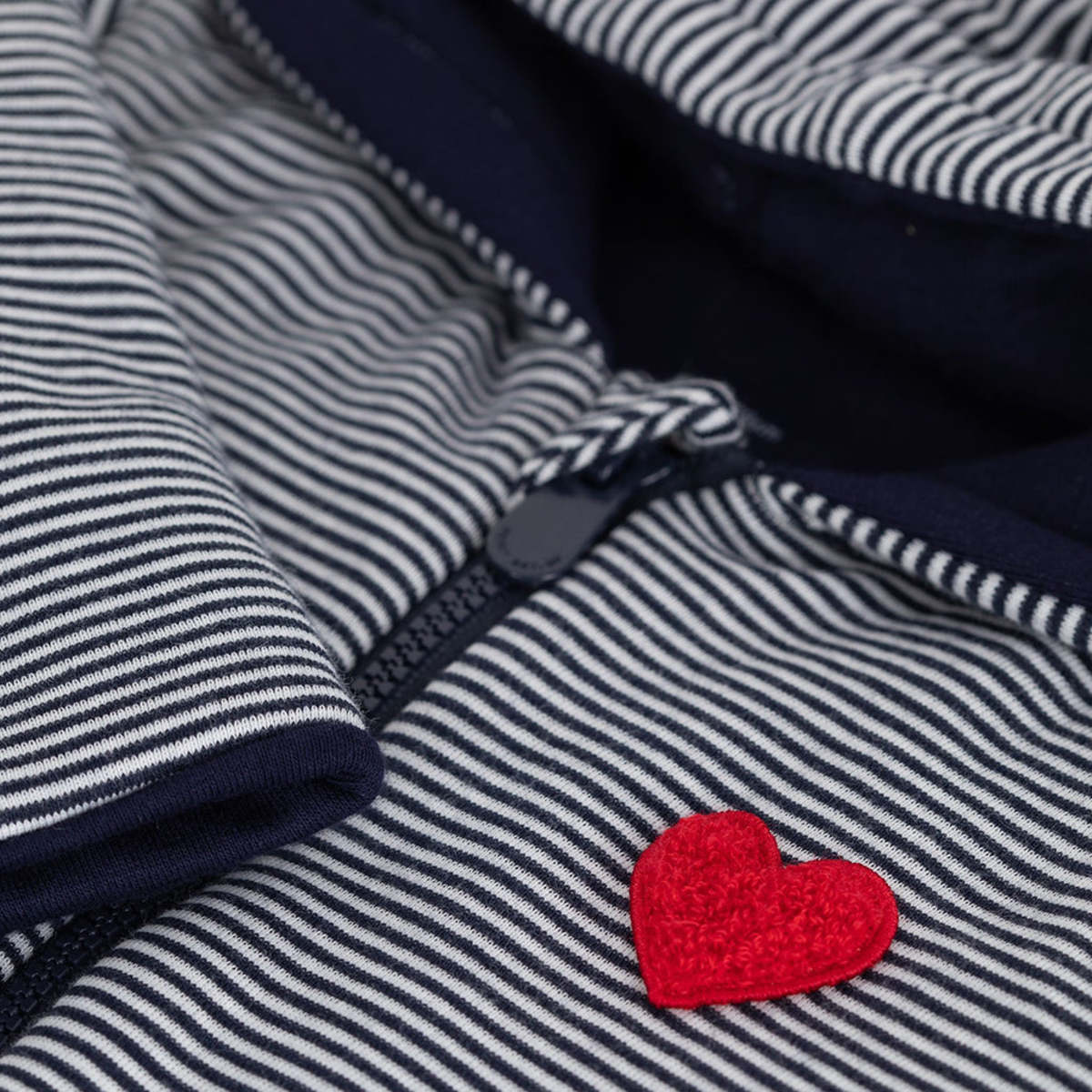 KIDS Petit Bateau Baby Padded Jumpsuit Stripes - Navy Blue - Image 4 of 4