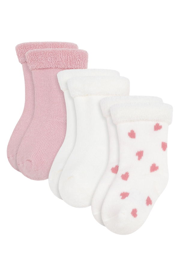 KIDS Petit Bateau Baby Set of Three Joli Socks - Pink