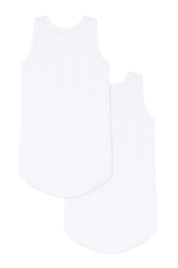 KIDS Petit Bateau Baby Set Of Two Sleeveless Bodysuits - White