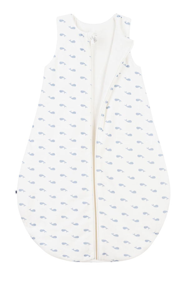 KIDS Petit Bateau Baby Sleepsac With Whale Print - White