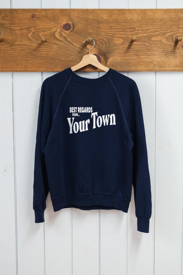 Best Regards - Upcycled Destination Goods Your Town Upcycled Postcard Sweatshirt