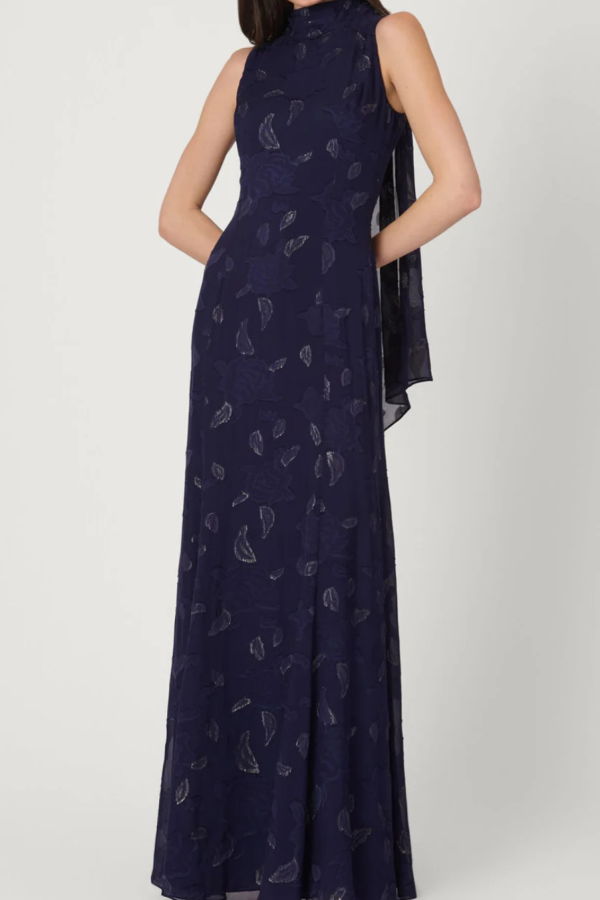 Shoshanna Quinn Dress - Navy/Gold